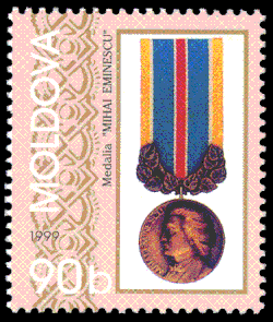 Medaile na moldavské poštovní známce z roku 1999