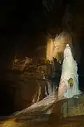 Stalagmit ve Staré Amatérské jeskyni