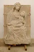 Reliéf Panny Marie, originál v muzeu v Dominikánském klášteře, Stari Grad.