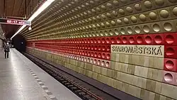 Nástupiště stanice Staroměstská