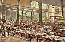 Interiér Staroměstské tržnice koncem 19. století, Praha-Staré Město