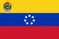 Válečná vlajka Spojených států venezuelských (1905–1930) Poměr stran: 2:3