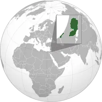 Poloha Státu Palestina