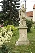 Statue of Saint Wendelin in Němčičky, Znojmo District.jpg