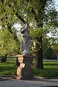 Statue of immaculata in Třešť, Jihlava District.jpg