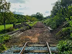 Stavba trati Zubrnice–Lovečkovice, studenty VOŠ Děčín, září 2019.