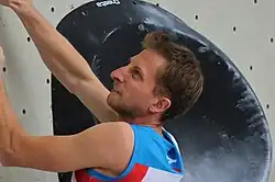 Stefan Scarperi na EP 2019 v boulderingu v Innsbrucku