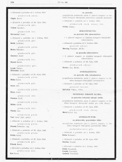 Osobní věstník MNO číslo 101, rok 1946 – strana 1204 s oznámením o povýšení