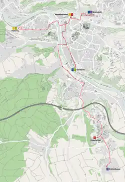 schéma tramvajové sítě