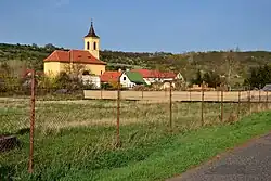 Pohled na vesnici od jihozápadu