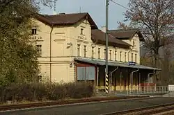 Staniční budova v roce 2010