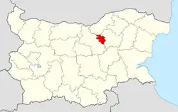 Obština na mapě Bulharska