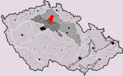 Středojizerská tabule na mapě Česka