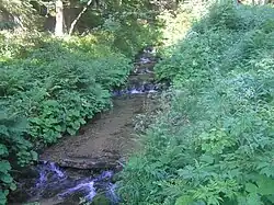 Stříbrnický potok nad vesnicí Stříbrnice