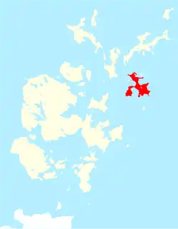 Poloha ostrova Stronsay v Orknejích