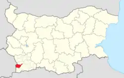 Obština na mapě Bulharska