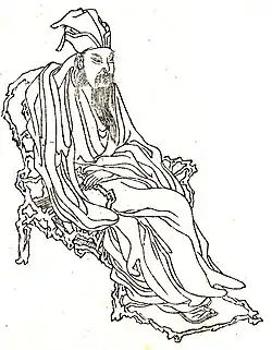 Kresba Su Š’ho z knihy Wan-siao tchang-chua čuan ((晚笑堂画传) Šang-kuan Čoua (上官周), 1743