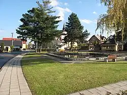 Náves v Suchých Lazcích