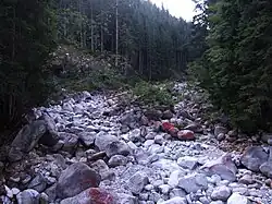 Řečiště Suché vody pod polanou Psia Trawka