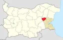 Obština na mapě Bulharska