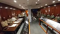 Surrender Chambers v pevnosti Fort Siloso, které představuje kapitulaci Japonců v Singapuru 2. září 1945