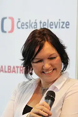 Galina Miklínová na veletrhu Svět knihy 2013