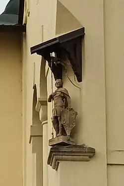 Socha sv. Václava na vile Libochvíle v Kladně