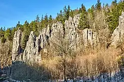 Svatošské skály v únoru 2023