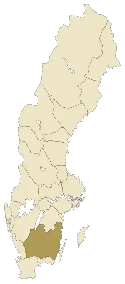 Småland na mapě
