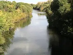 Řeka u města Uljanovsk