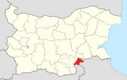 Obština na mapě Bulharska