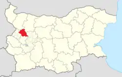 Obština na mapě Bulharska