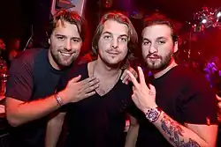 Swedish House Mafia v roce 2011: (zleva doprava) Sebastian Ingrosso, Axwell, Steve Angello