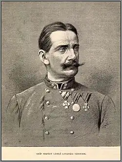 László Szapáry jako generál jezdectva (1883)