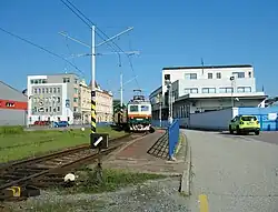 Odjezd vlaku z bechyňského nástupiště v Táboře