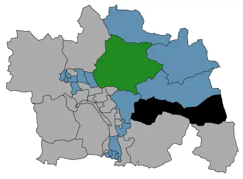 Vítězné strany v jednotlivých okrscích