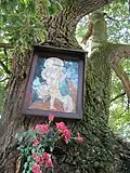 Svatý obrázek Madonny, visící na dubu, u něhož se dle pověsti měl stát zázrak