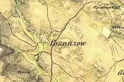 Mapa Pocoucova z Druhého vojenského mapování