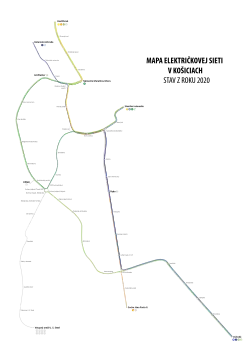 Schéma tramvajových tratí v Košicích
