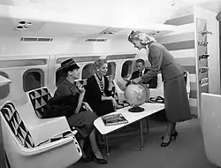 Interiér letounu Convair 880