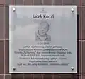 Pamětní deska Jacka Kuroně