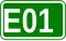 Obecné označení silnice E1 s vloženou nulou