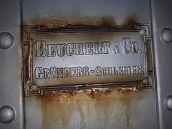 Původní výrobní štítek mostu