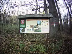 informační tabule na okraji PR Oskovec II