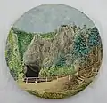 Dekorativní talíř s motivem propasti Macocha, velikost 33 cm