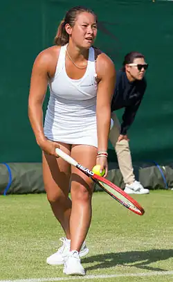Tara Mooreová ve Wimbledonu 2015