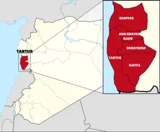 Jednotlivé okresy provincie Tartús