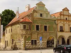 Telč, měšťanský dům, nám. Zachariáše z Hradce čp.15.JPG