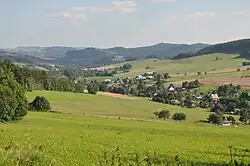 Pohled na louky okolo Telecí