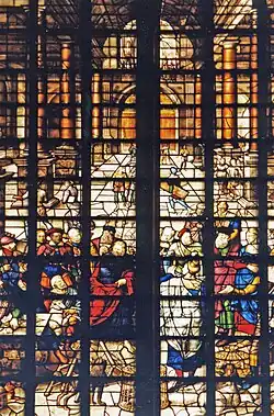 Ježíš a penězoměnci, 1557, střední detail